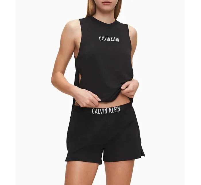 Dámské kraťasy KW0KW01007-BEH černá - Calvin Klein Dámské kraťasy KW0KW01007-BEH černá - Calvin Klein