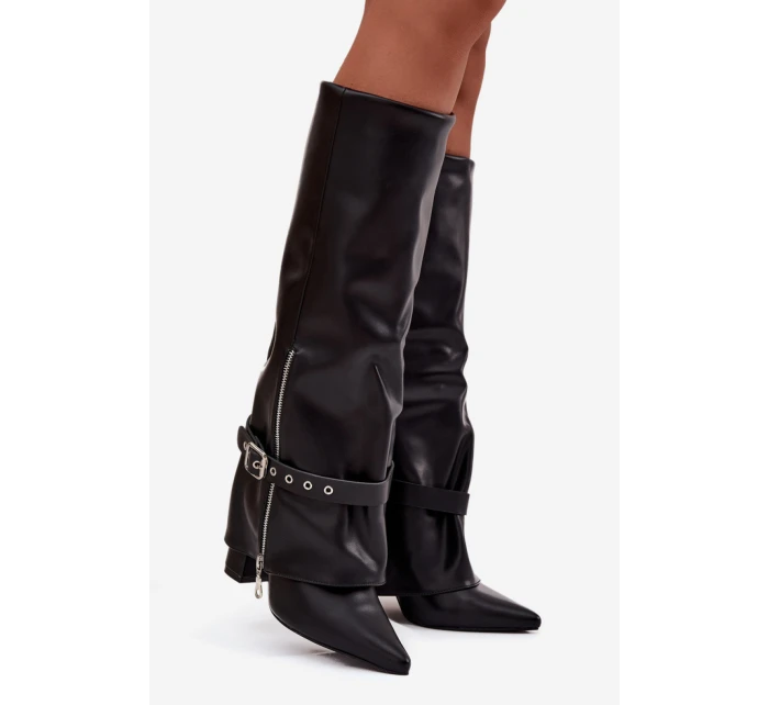 Kozačky na podpatku  model 217209 Step in style