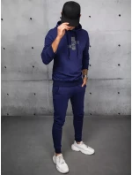 Pánské tmavě modré tepláky FashionStreet AX0678 Pánské tmavě modré tepláky FashionStreet AX0678