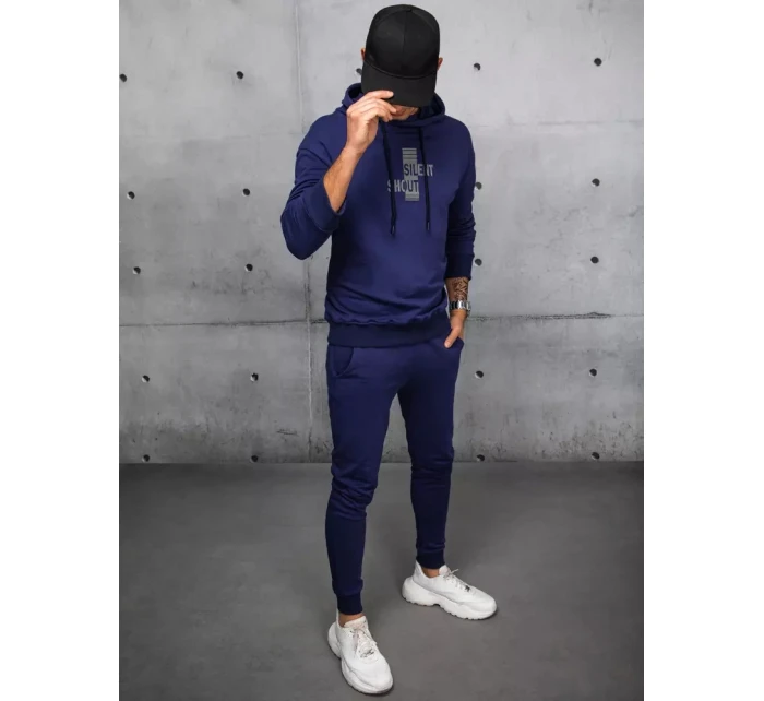 Pánské tmavě modré tepláky FashionStreet AX0678 Pánské tmavě modré tepláky FashionStreet AX0678