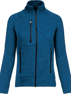 Kariban K 9107 Dámská melanžová pletená fleecová bunda 20.9107 light royal blue melange