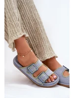 Dámské Pantofle S A Ozdobným Modré model 21696583 - Boto