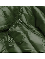 Dámská prošívaná zimní bunda s kapucí khaki (w750-1) Dámská prošívaná zimní bunda s kapucí khaki (w750-1)