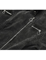 Černá dámská džínová oversize bunda model 16148226 - P.O.P. SEVEN