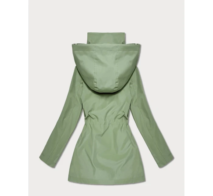 Damska kurtka z wykończeniem w kratkę Goodlookin khaki (KK60411-3#)