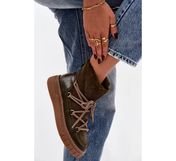 Dámské sněhule s tmavě zelené model 21757764 - Boto Dámské sněhule s tmavě zelené model 21757764 - Boto