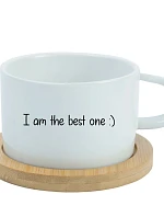 I am the best one :) - bílý hrníček makronka 200 ml