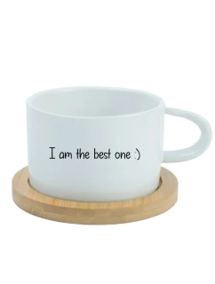 I am the best one :) - bílý hrníček makronka 200 ml