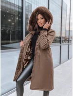 Dámská zimní bunda parka hnědá Dstreet model 21971495 - FashionStreet