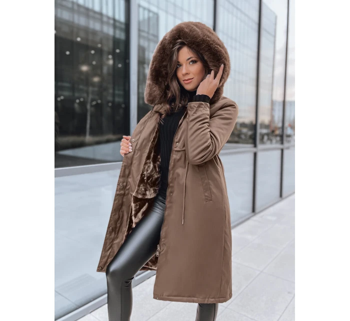 Dámská zimní bunda parka hnědá Dstreet model 21971495 - FashionStreet