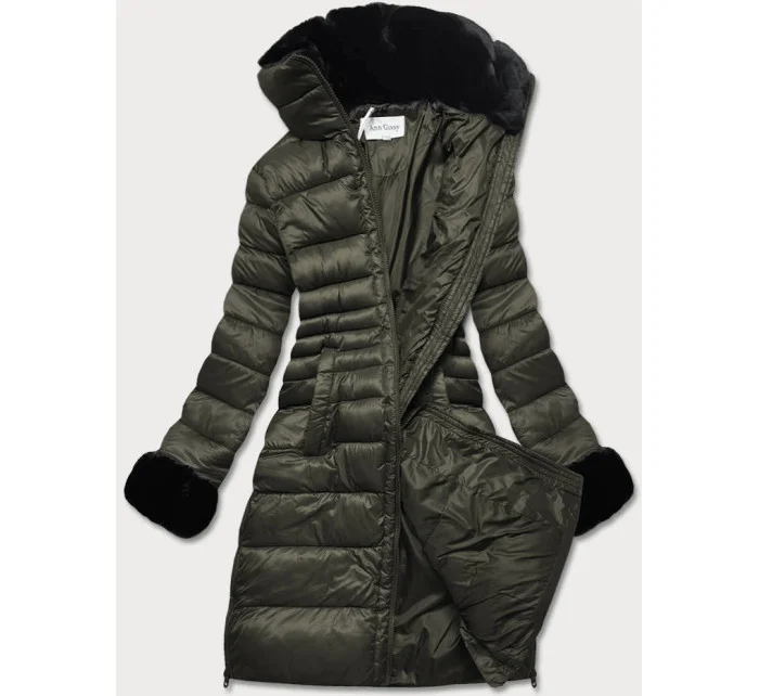 DAMSKA PIKOWANA KURTKA ZIMOWA KHAKI model 21242322 - Ann Gissy