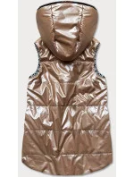 Světle hnědá dámská rozšířená oboustranná vesta (B8006-46) Světle hnědá dámská rozšířená oboustranná vesta (B8006-46)