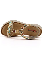 Dámské sandály na podpatku béžové Artiker 58C0001