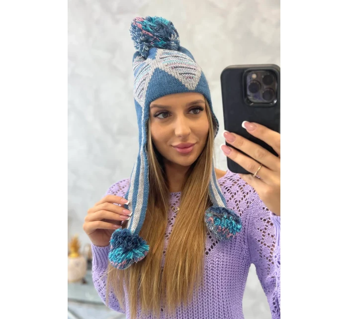 Dámská ušanka Eunika K322 denim Dámská ušanka Eunika K322 denim