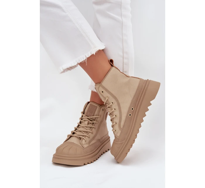 Vysoké Dámské Tenisky Zateplené Big Star OO274A356 Béžové Vysoké Dámské Tenisky Zateplené Big Star OO274A356 Béžové