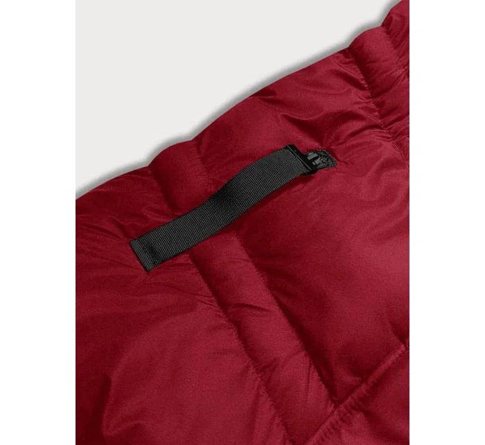 Červená dámská zimní bunda s kapucí (5M738-270) Červená dámská zimní bunda s kapucí (5M738-270)