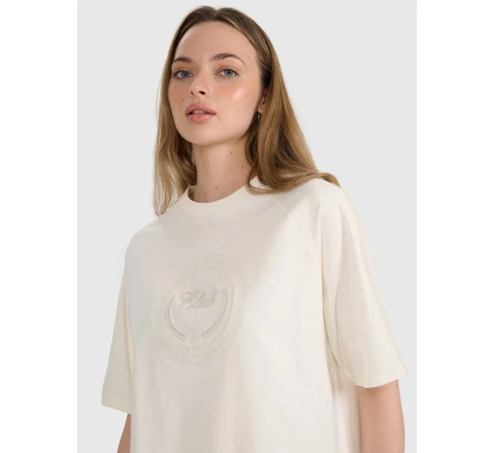 Dámské tričko oversize s potiskem 4F 4FRSS25TTSHF2791-11S Dámské tričko oversize s potiskem 4F 4FRSS25TTSHF2791-11S