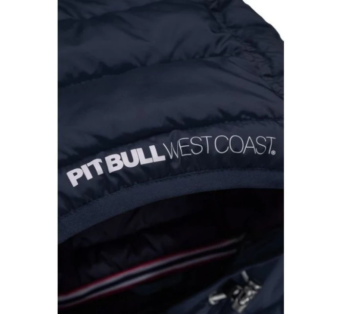 Pit Bull West Coast Padded model 21927423 pánská zimní bunda tmavě modrá s kapucí