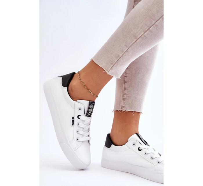 Dámské Kožené Tenisky Big Star EE274312 Bílé-černé