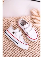 Dětské Tenisky Na Suchý Zip BIG STAR HH374199 Bile