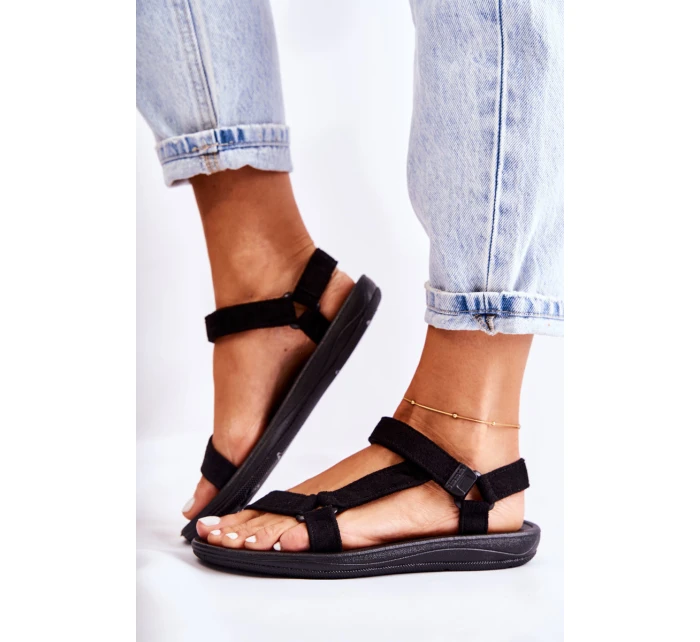 Dámské semišové sportovní sandály Černá model 21588075 - Boto Dámské semišové sportovní sandály Černá model 21588075 - Boto