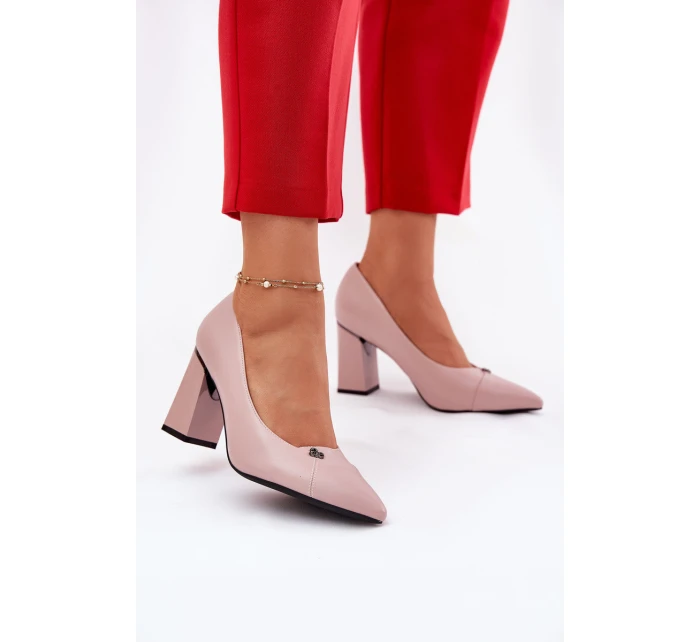 Elegantní Lodičky Na Podpatku Vinceza 62224 Růžové