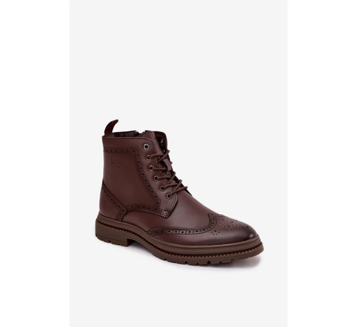 Kožené pánské boty  25 33 hnědé Męskie model 21772306 - Lee Cooper