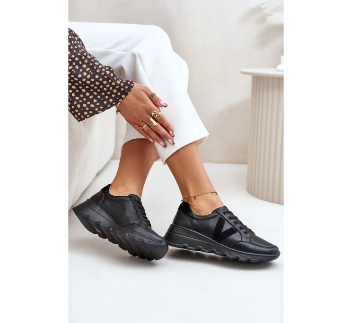 Kožené Dámské Sportovní Boty Vinceza Černé Kožené Dámské Sportovní Boty Vinceza Černé