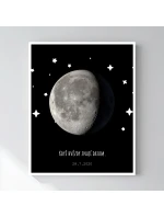 Personalizovaný magický fotoobraz v rámu - 40x50 - měsíční fáze
