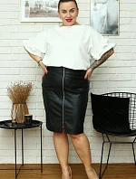 Dámská sukně Plus size P336 Černá - Karko