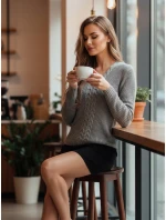 CASVINA dámský svetr světle šedý FashionStreet MY2396