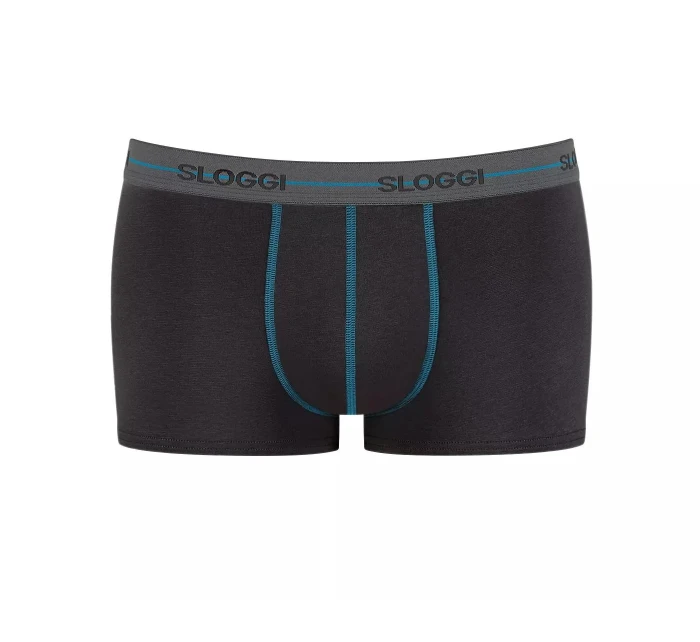 Pánské boxerky Start Hipster C2P box - BROWN - LIGHT COMBINATION - šedá- černá M003 - SLOGGI Pánské boxerky Start Hipster C2P box - BROWN - LIGHT COMBINATION - šedá- černá M003 - SLOGGI