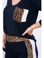 Sada s leopardím potiskem v námořnické modři Sada s leopardím potiskem v námořnické modři