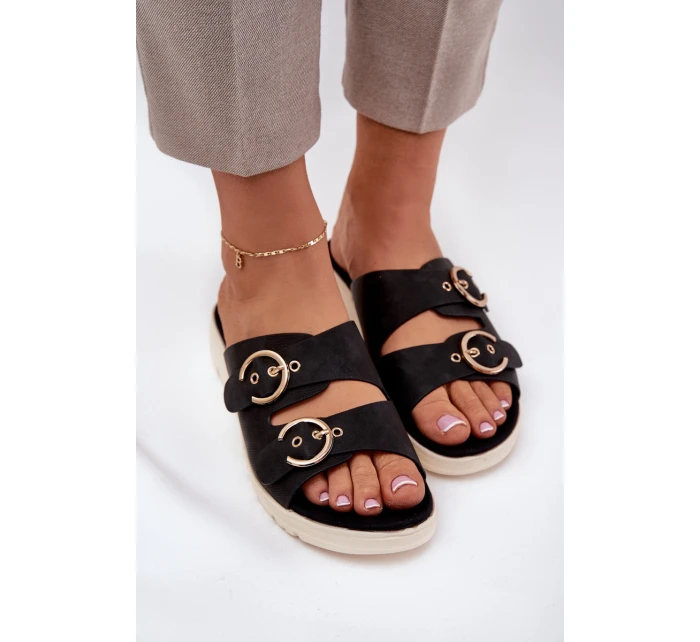 Dámské sandály na platformě a klíně černé Vimarils Dámské sandály na platformě a klíně černé Vimarils