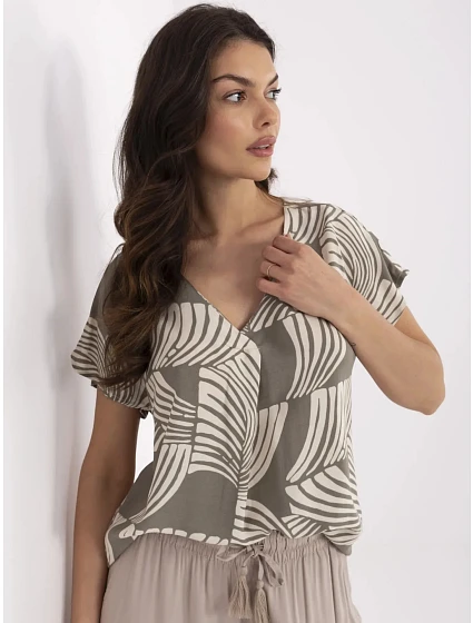 Halenka model 21062824 khaki barva - FPrice Halenka model 21062824 khaki barva - FPrice