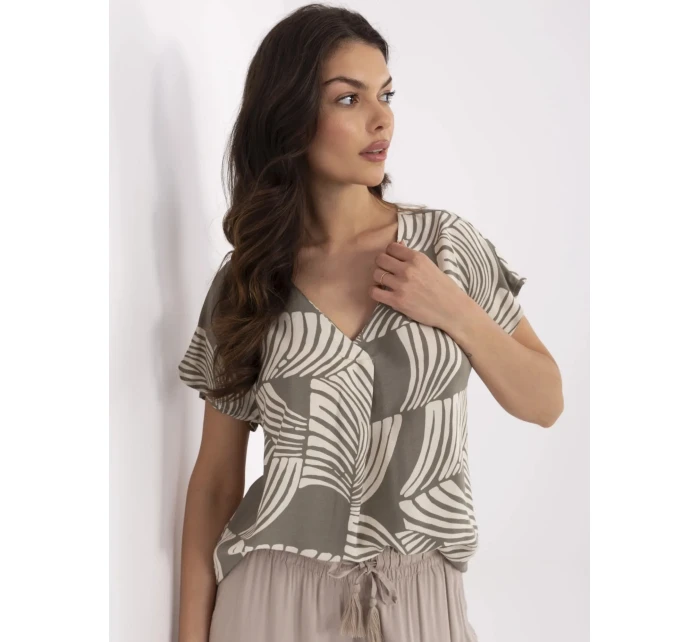 Halenka D73771M11171D khaki barva Halenka D73771M11171D khaki barva