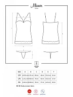 Elegantní košilka Miamor chemise white - Obsessive