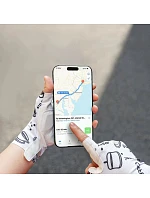Dámské krátké cyklistické rukavice Rockbros S389 s tlumicím efektem, velikost L – bílé