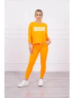 Sada s oranžovým neonovým potiskem Queen Sada s oranžovým neonovým potiskem Queen