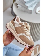 Zateplené dámské kožené sneakersy Big Star model 21675384 HIPOLY SYSTEM Béžové - Big Star Shoes