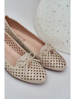 Baletky S Mašlí Eko Kůže Zlaté model 21685236 - Boto