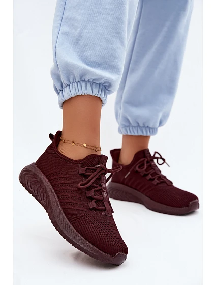 Lehké dámské sportovní nazouváky z Big Star Bordó model 22185515 - Big Star Shoes Lehké dámské sportovní nazouváky z Big Star Bordó model 22185515 - Big Star Shoes