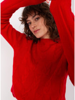 Sweter AT SW 2340.22 czerwony