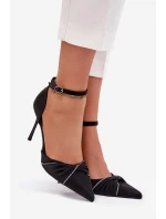 Dámské lodičky se zirkony - černé Katlina Dámské lodičky se zirkony - černé Katlina