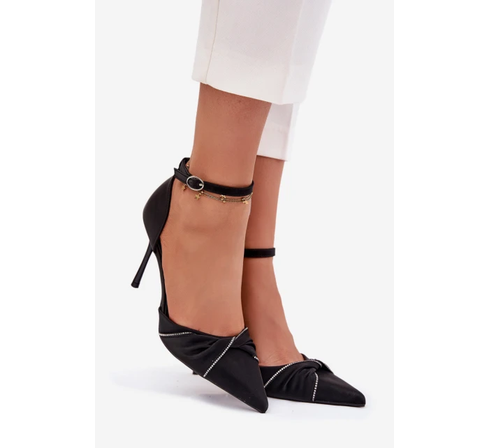 Dámské lodičky se zirkony - černé Katlina Dámské lodičky se zirkony - černé Katlina