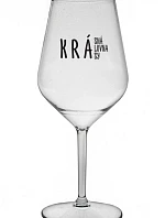 KRÁSNÁ KRÁLOVNA KRÁSY - čirá nerozbitná sklenice na víno 470 ml