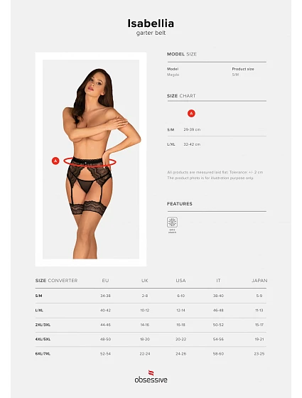 podvazkový pás garter belt  model 17073777 - Obsessive