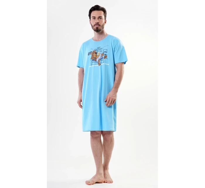 Pánská noční košile s krátkým rukávem Boss