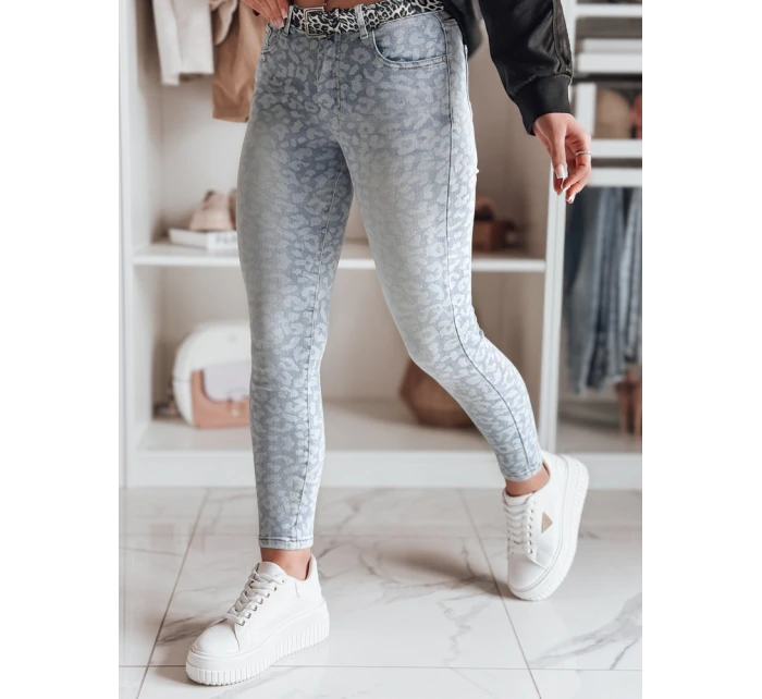 Dámské úzké džínové kalhoty s páskem FELINA modrá FashionStreet UY2474