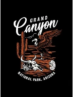 Pánské tričko s potiskem Grand Canyon černé FashionStreet NX059R